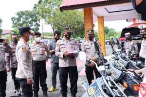 Persiapan Pengamanan RI 1 Di Wakatobi, Polres Wakatobi Cek Kesiapan Kendaraan Dinas