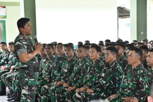 Danrem 143/HLO Sambut Personel Satgas Pamtas 725 Woroagi