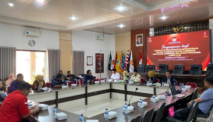 KPU Minta Berkas 4 Bakal Paslon Cagub-Cawagub Sultra Dilakukan Perbaikan