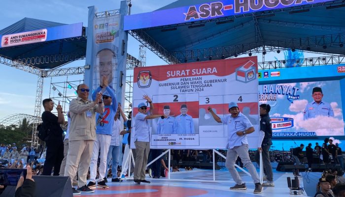 Kampanye Terbuka Paslon  ASR-Hugua Simulasi Pencoblosan di Hadapan Ribuan Pendukung dan Simpatisan