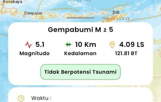 6 Hari Sudah Gempa Terus Guncang Koltim dan Sekitarnya, Apa Penyebabnya?