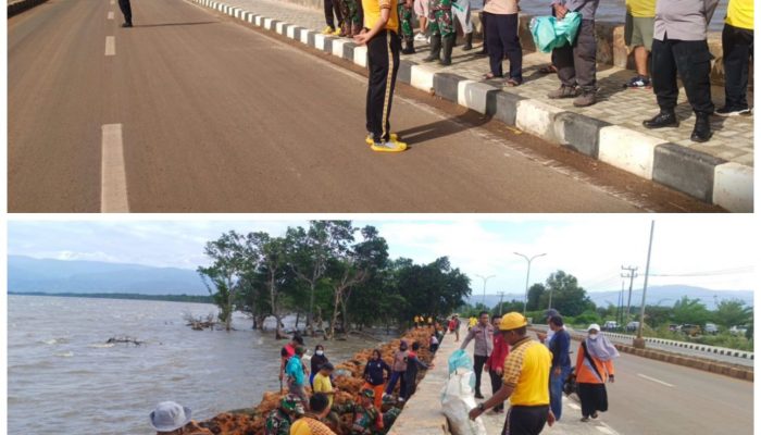 Polres dan Kodim di Kolaka Bersinergi Gelar Aksi Bersih Pantai