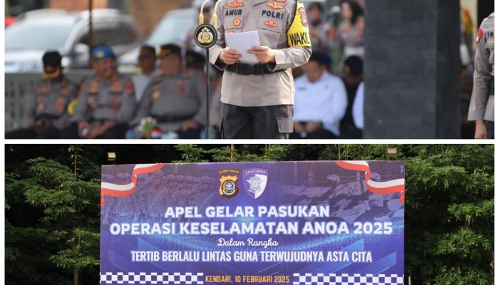 Polda Sultra Gelar Apel Pasukan Operasi Keselamatan Anoa 2025