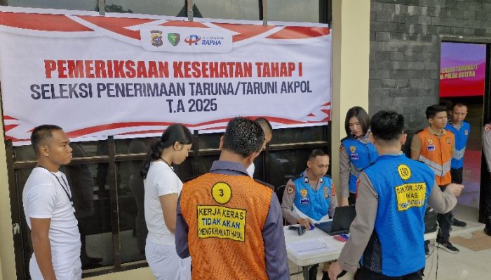 83 Calon Taruna Akpol Panda Polda Sultra Jalani Pemeriksaan Kesehatan dengan Sistem Barcode