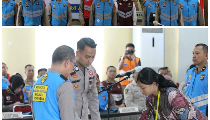 Penerimaan Terpadu Anggota Polri T.A 2025, Polda Sultra Tanda Tangani Pakta Intergritas dan Pengambilan Sumpah