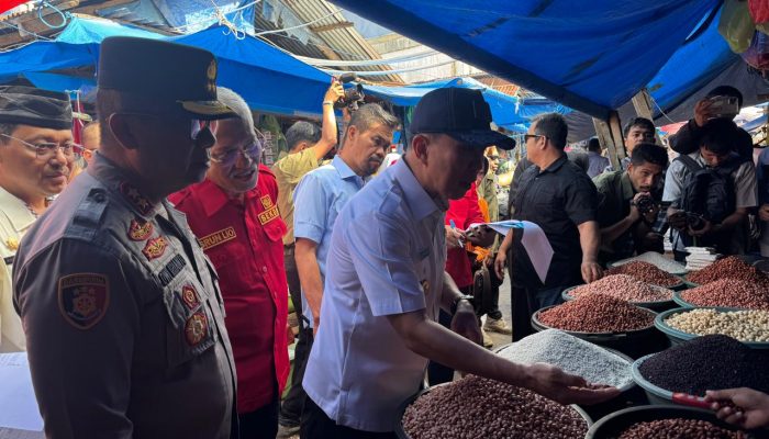 Pastikan Harga Terjangkau Jelang Lebaran, Gubernur Sultra Bersama Satgas Pangan Sidak Pasar