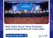 Bank Sultra Teken Perjanjian Subsidi Bunga KUR dan IJP 2025