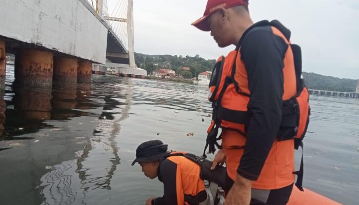 Gadis 19 Tahun Terjun Dari Jembatan Teluk Kendari, Tim SAR Lakukan Pencarian