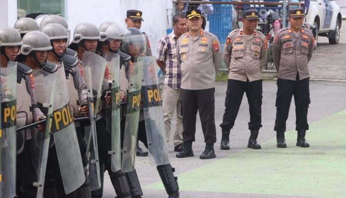 Jelang May Day, Polresta Kendari Laksanakan Simulasi Pengamanan