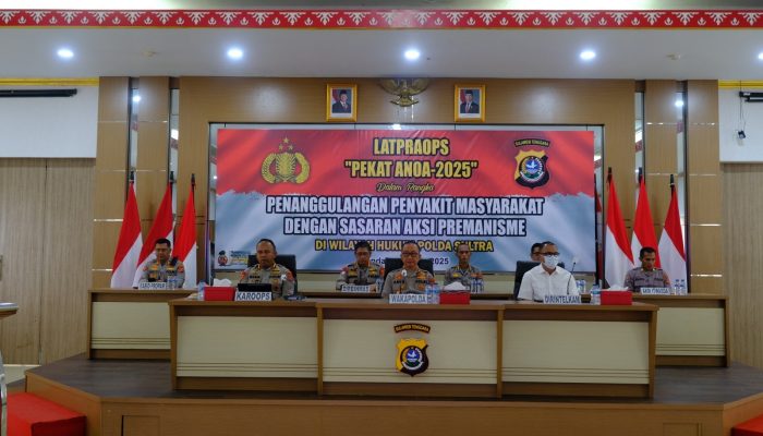 Wakapolda Sultra Pimpin Pelaksanaan Lat Pra Ops Pekat Anoa 2025