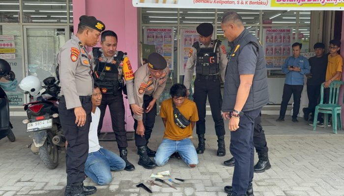 Bawa Senjata Tajam, Dua Tukang Parkir di Kendari Diamankan Polisi