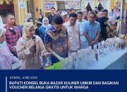 Sentuhan Sang Bupati: Bazar Kuliner UMKM dan Hadiah Senyum untuk Warga Konsel