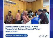Kabar Gembira! Pembayaran Iuran BPJSTK Semakin Mudah di Seluruh Teller Bank Sultra