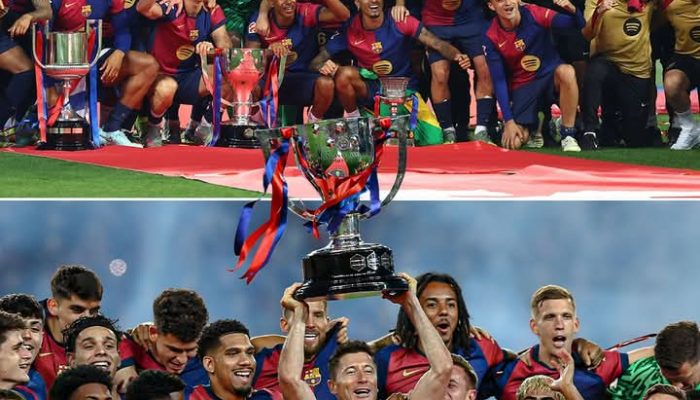 Blaugrana Berpesta, Barcelona Angkat Trofi La Liga