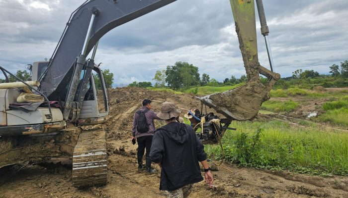 Penambang Ilegal Ditangkap Polres Bombana dan Sita Satu Unit Exavator