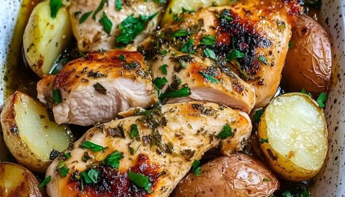 Ayam & Kentang Yunani: Kelezatan Mediterania untuk Makan Malam Praktis!