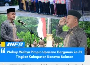 Wabup Wahyu Pimpin Upacara Harganas ke-32 Tingkat Kabupaten Konawe Selatan
