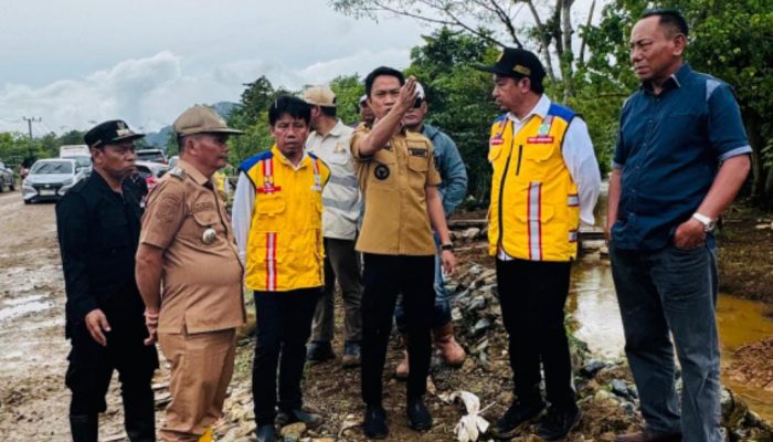 Bupati Tinjau Progres Pembangunan Jembatan Bailey di Jalur Trans Sulawesi Kecamatan Sambandete Konut