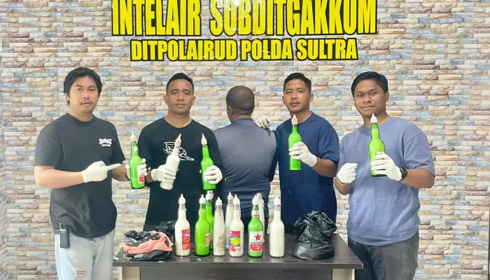 Ditpolairud Polda Sultra Amankan Seorang Nelayan Penguna Bahan Peledak di Perairan Pulau Bokori