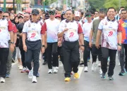 Semarak Hari Bhayangkara ke-79, Polda Sultra Gelar Jalan Sehat dan Senam Bersama di Ex MTQ Kendari