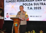 Wakapolda Sultra Buka Rakernis Gabungan Fungsi Pembinaan dan Operasional Dorong Profesionalisme dan Sinergi Antar Fungsi