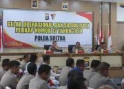Kapolda Sultra Buka Gelar Operasional 2025, Tegaskan Komitmen Polri yang Presisi