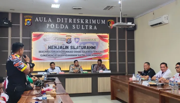 Ditbinmas Polda Sultra Jalin Silaturahmi dengan Forum Komunikasi Ormas, Wujudkan Keamanan yang Kondusif