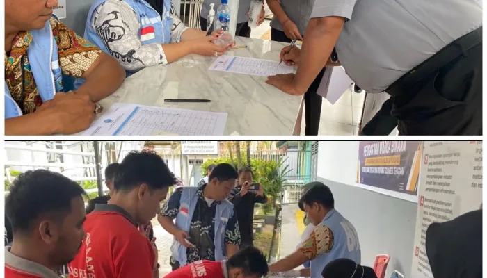 50 Pegawai Dan Warga Binaan LAPAS Kelas IIA Kendari Jalani Tes Urine