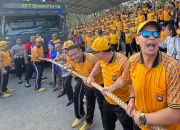 Seru! Lomba Tarik Water Canon hingga Balap Sarung Pakai Helm Meriahkan HUT RI ke 80 di Polda Sultra