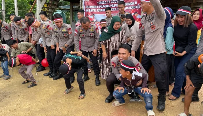 Resimen II Pelopor Pasbrimob II Meriahkan HUT ke-80 RI Bersama Anak Panti Asuhan di Kendari