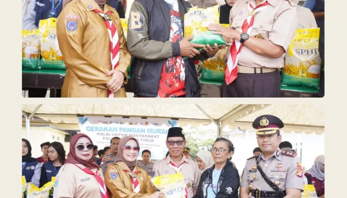 Dukungan Pemerintah Daerah dan Masyarakat Meriahkan Gerakan Pangan Murah Polres Kolaka Timur