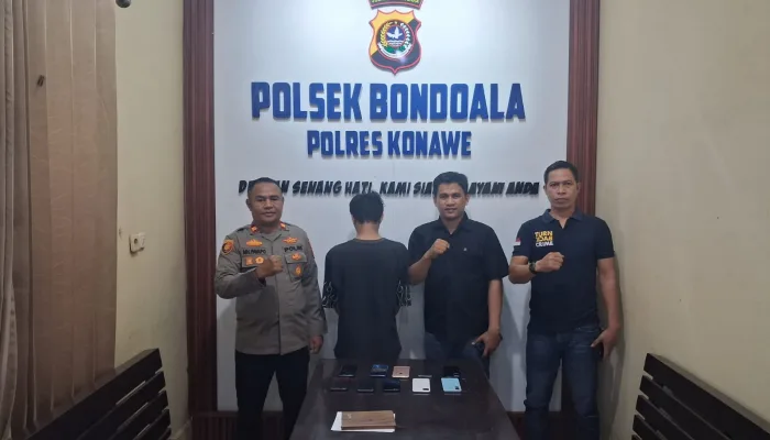 Polsek Bondoala Ringkus Pria Pembobol Konter Telepon Seluler di Morosi