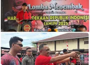 Forkopimda Sultra Ramaikan Lomba Menembak HUT RI ke-80 di Lapangan Tembak Ade Yahya Satbrimob