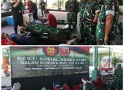 Rangkaian HUT TNI Ke 80, Korem 143/HLO Kendari Gelar Bakti Sosial Kesehatan