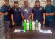 Ditpolairud Polda Sultra Amankan Pelaku Pembawa Bahan Peledak Jenis Bom Ikan di Perairan Kolaka
