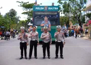 Polda Sultra Berpartisipasi Dalam Pawai Taaruf Mobil Hias Pada Gelaran STQH Nasional XXVIII