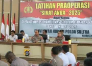 Polda Sultra Gelar Latihan Praoperasi “Sikat Anoa 2025” Jelang Natal dan Tahun Baru