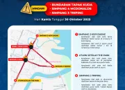 Ditlantas Polda Sultra Terapkan Pengalihan Arus Dalam Rangka Pengamanan di Bundaran Tapak Kuda