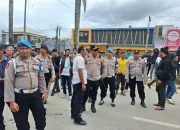 841 Personel Gabungan dari Polda Sultra dan Polresta Kendari Amankan Konstatering Lahan di Bundaran Tapak Kuda Kendari