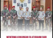 Jalin Sinergitas, Komandan Grup 5 Kopassus Silaturahmi ke Polda Sultra