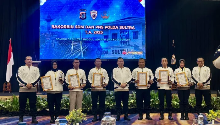 Kategori Satker Terbaik Ditreskrimsus Polda Sultra Sabet Penghargaan Dalam Rakorbin SDM Polri 2025