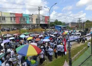 Aksi Damai PGRI Se-Sultra Sambangi Pengadilan Tinggi Bela Guru Mansur