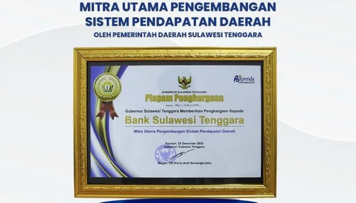 Perkuat Ketahanan Fiskal Daerah, Bank Sultra Raih Penghargaan “Mitra Utama Pengembangan Pendapatan Daerah” Pada Bapenda Fest 2025