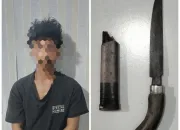 Miliki Senjata Tajam Tanpa Izin, Seorang Pemuda Diamankan Polisi