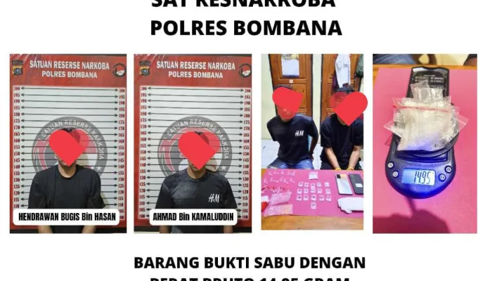 Polres Bombana Ungkap Peredaran Sabu di Kamar Kost, Dua Pelaku Diamankan
