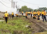 Jaga Kebersihan Mako, Personel Polresta Kendari Gelar Korve Terpadu