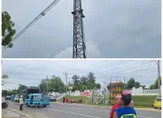 Sat Lantas Polresta Kendari Tegur Proyek Pembangunan Bank Mandiri Tower
