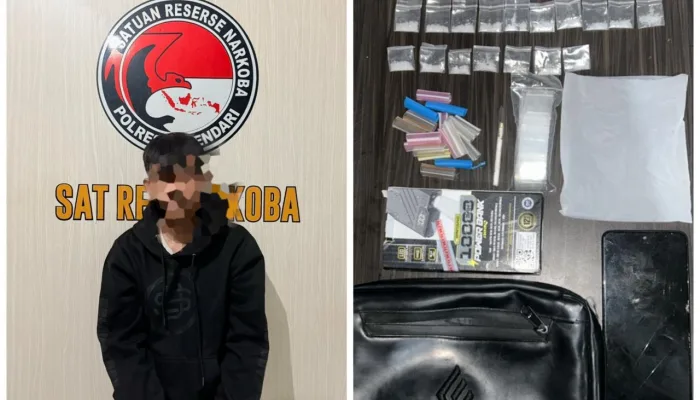 Pria Asal Konsel Ditangkap di Kendari, Bawa 17 Saset Diduga Sabu