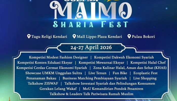 BI dan Pemprov Sultra Gelar Sultra Maimo Sharia Fest 2026, Dorong Ekonomi Syariah dan UMKM Halal