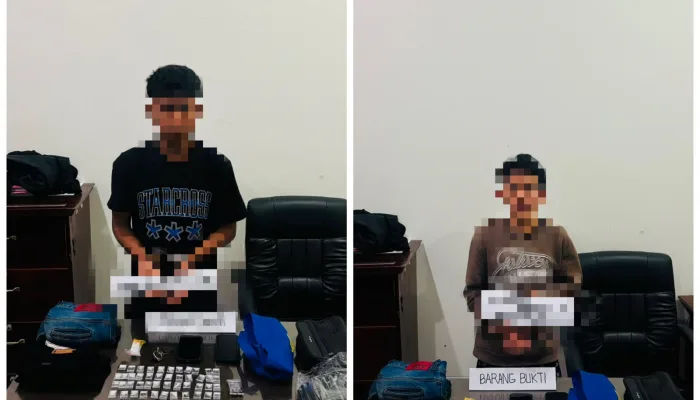 Edarkan Sabu Sistem Tempel, Dua Pemuda Ditangkap dengan Barang Bukti 14,54 Gram